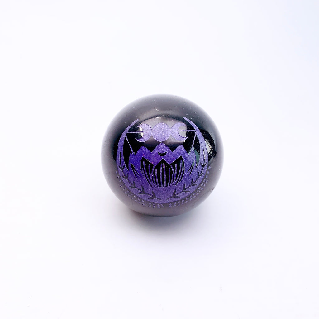 Beautiful Printed Obsidian Sphere
