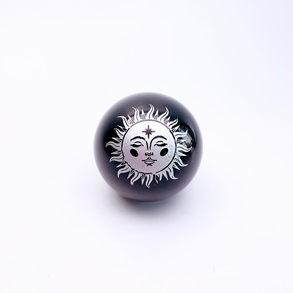 Beautiful Printed Obsidian Sphere