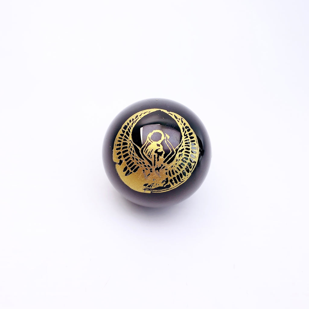 Beautiful Printed Obsidian Sphere