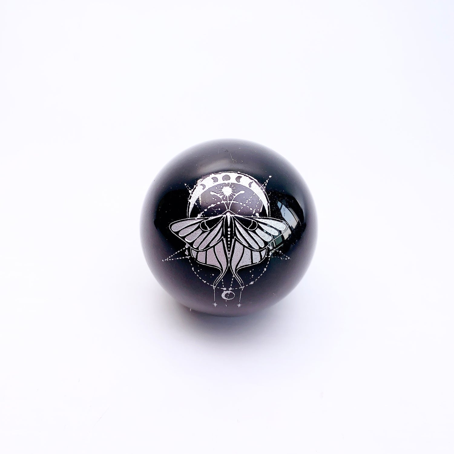 Beautiful Printed Obsidian Sphere