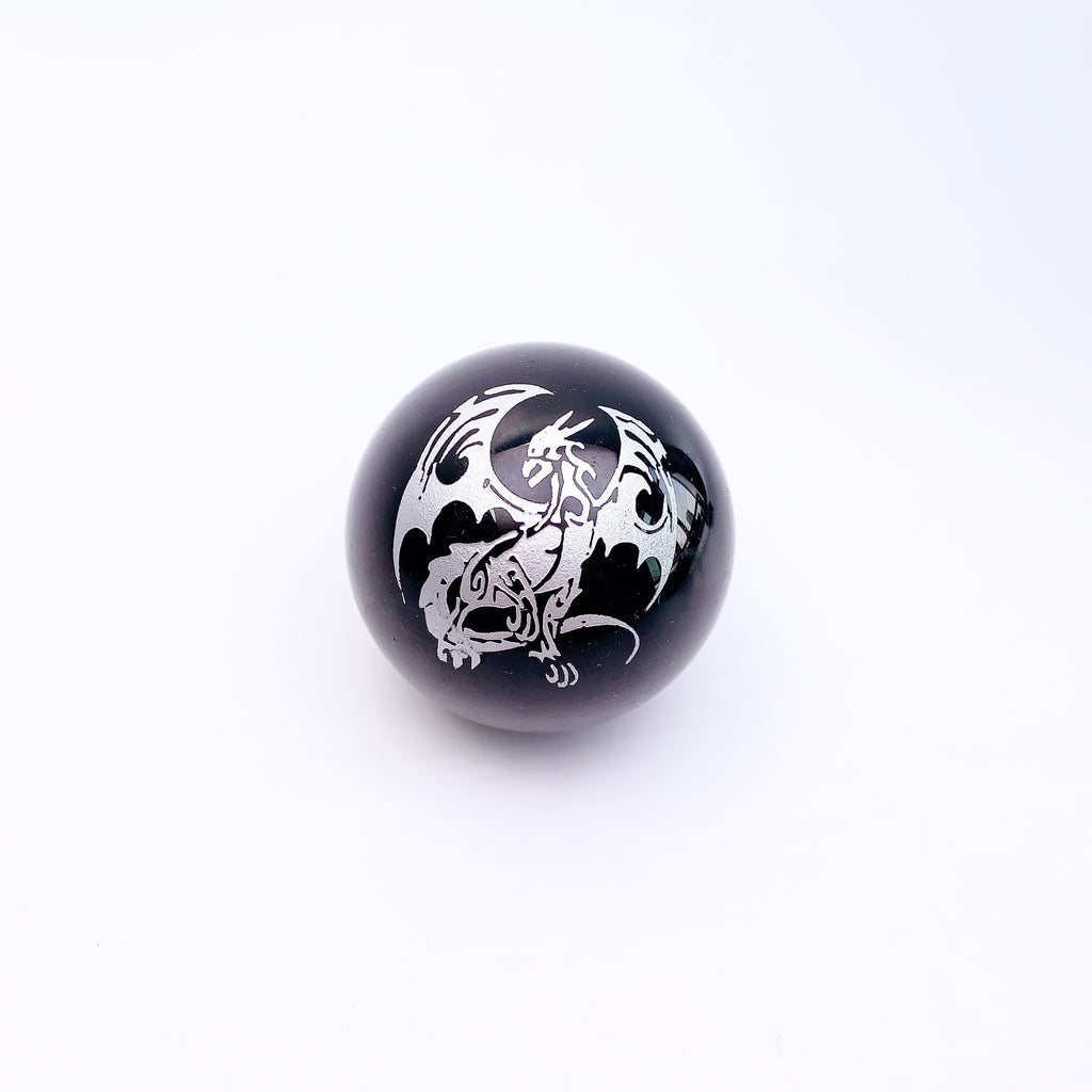 Beautiful Printed Obsidian Sphere