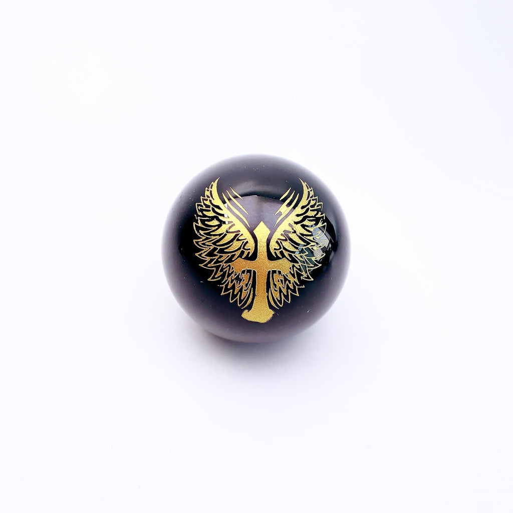 Beautiful Printed Obsidian Sphere