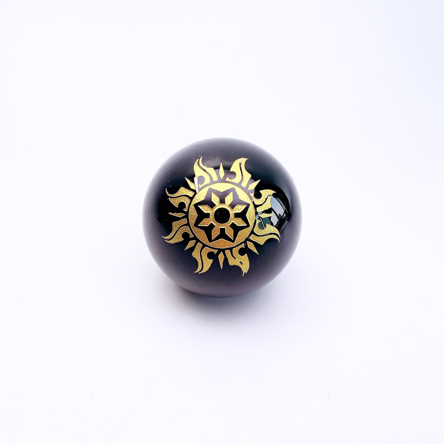 Beautiful Printed Obsidian Sphere