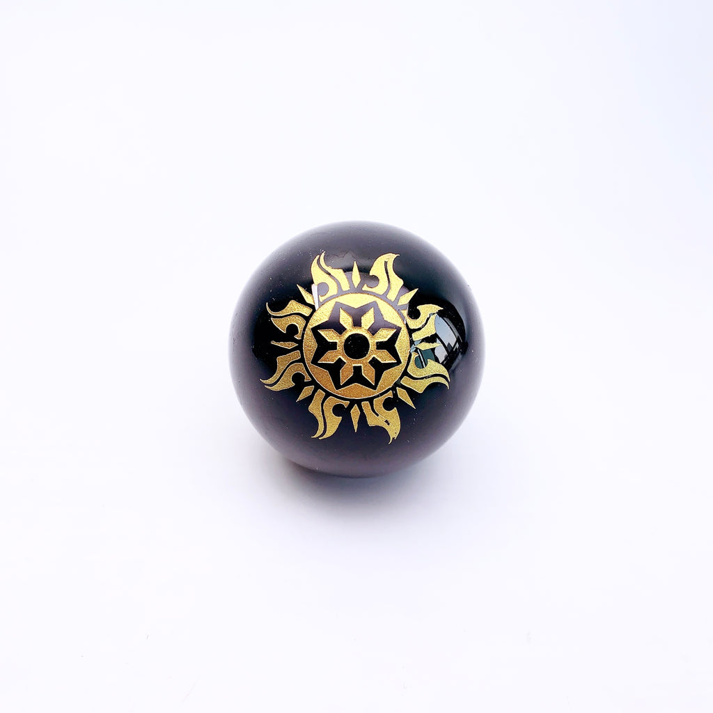 Beautiful Printed Obsidian Sphere