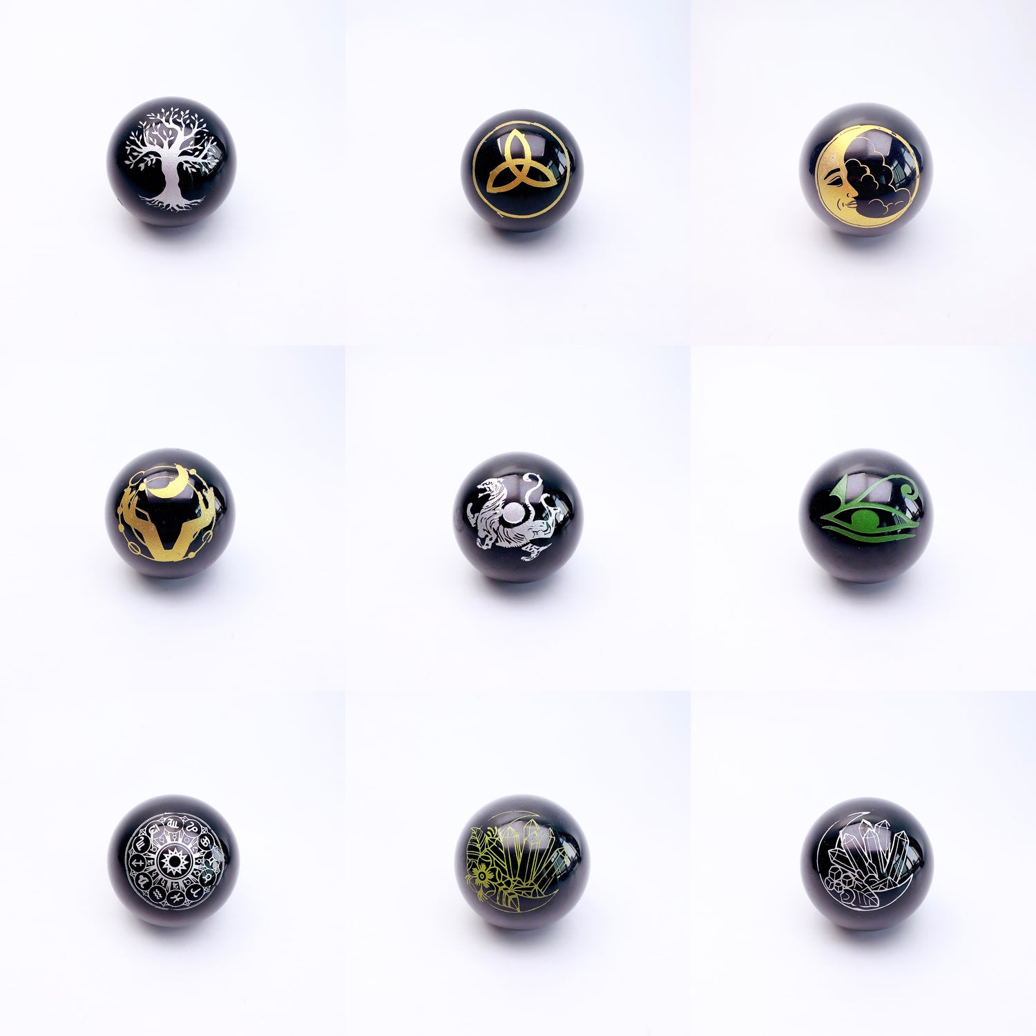 Beautiful Printed Obsidian Sphere