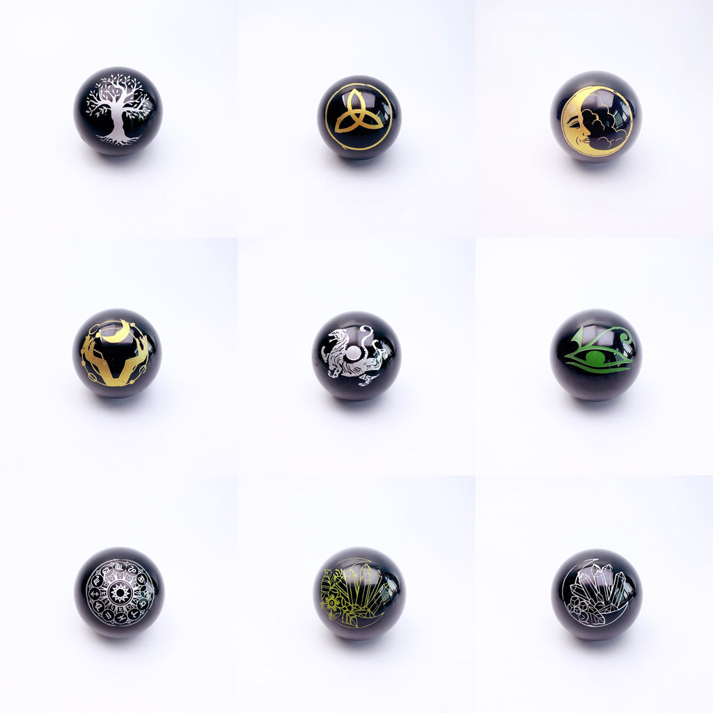 Beautiful Printed Obsidian Sphere