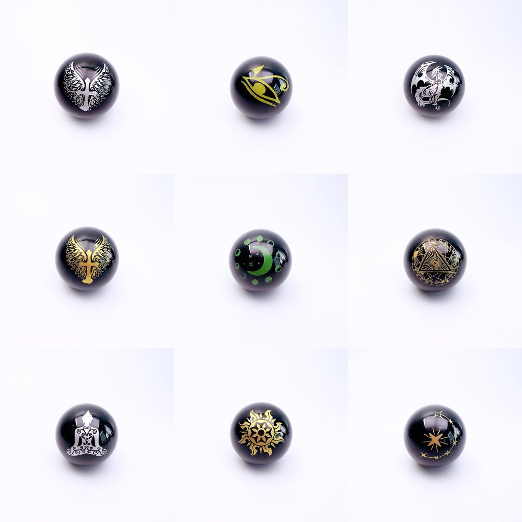 Beautiful Printed Obsidian Sphere