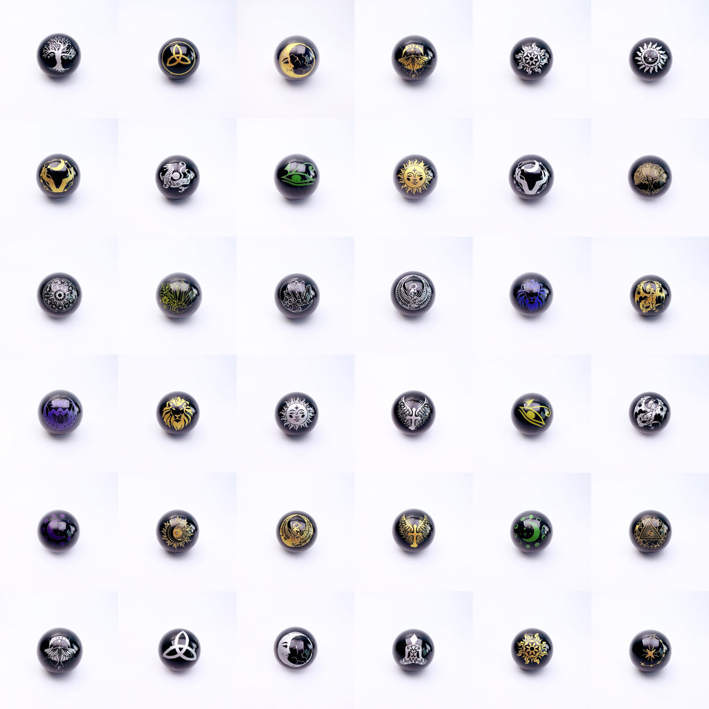 Beautiful Printed Obsidian Sphere