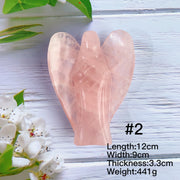 Beautiful Rose Quartz Angel Carvings