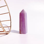 Natural Silk Fluorite Tower/Point