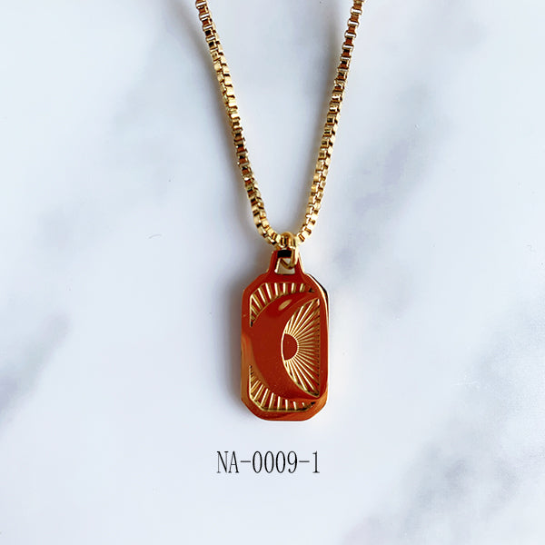 Stainless Steel  Pendant Sun Moon Necklace NA0009