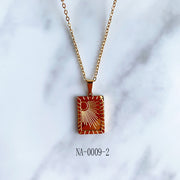 Stainless Steel  Pendant Sun Moon Necklace NA0009