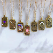 Stainless Steel Evil Eyes Pendant Tarot Series Necklace NA0012