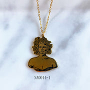 Stainless Steel  Pendant Man Ladybody Hand Necklace NA0014
