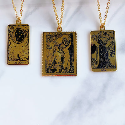 Stainless Steel Pendant Tarot Series Necklace NA0015