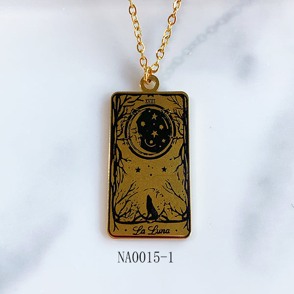 Stainless Steel Pendant Tarot Series Necklace NA0015