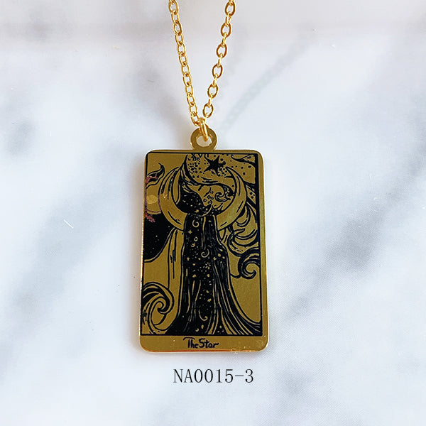 Stainless Steel Pendant Tarot Series Necklace NA0015