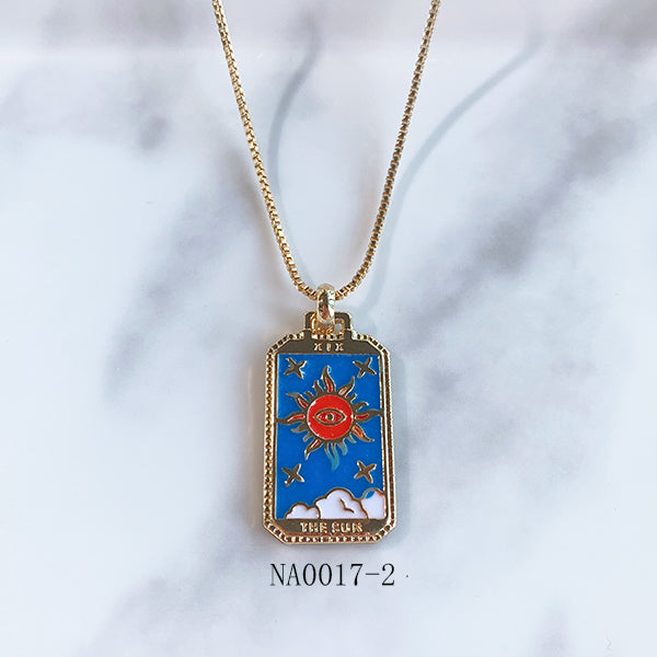 Stainless Steel  Pendant Moon Star Necklace NA0017
