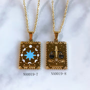 Stainless Steel  Tarot Series Pendant Necklace NA0019