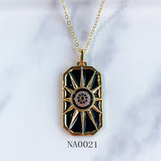 Stainless Steel  Pendant Sun Necklace NA0021