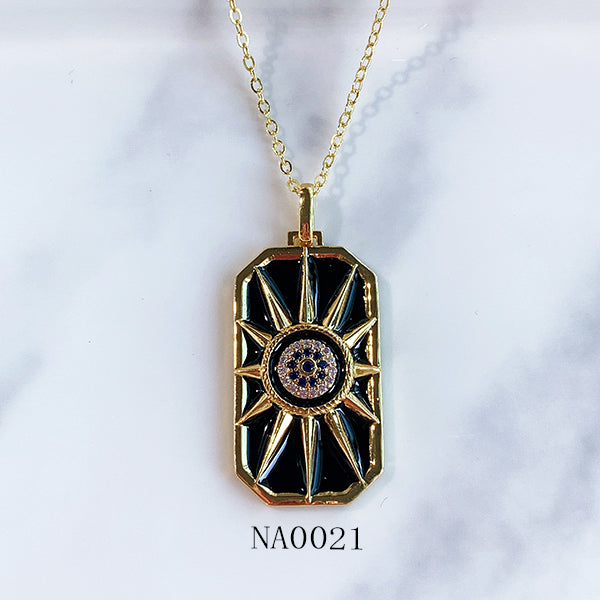 Stainless Steel  Pendant Sun Necklace NA0021