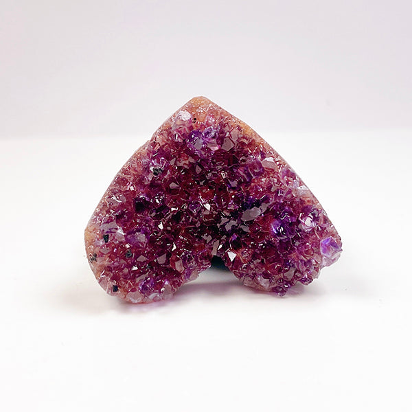 Natural Amethyst Cluster Heart