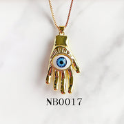 Titanium Steel Evil Eyes Pendant Personality Necklace NB0016-18