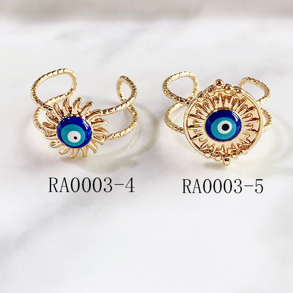 Stainless Steel Evil Eyes can adjust Ring RA0003