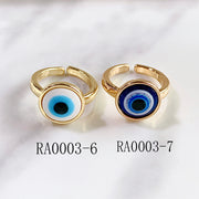 Stainless Steel Evil Eyes can adjust Ring RA0003