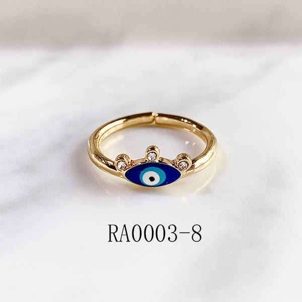 Stainless Steel Evil Eyes can adjust Ring RA0003