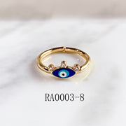 Stainless Steel Evil Eyes can adjust Ring RA0003