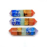 Natural Seven Chakras Double Tower/Point
