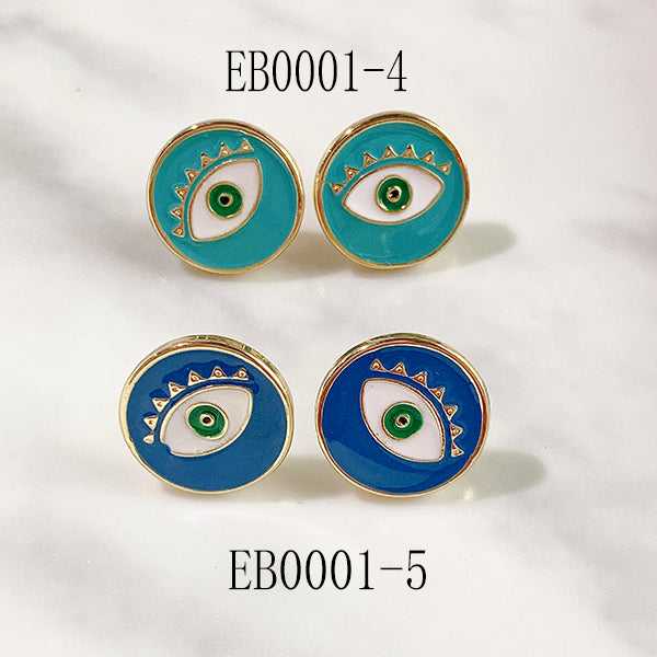 Alloy Evil Eyes Enamel Earring EB0001