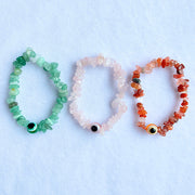 Crystal Chip Evil Eyes  Bracelet BC0006