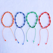 Resin  Evil Eyes Hand Knitting Adjustable Bracelet BC0013