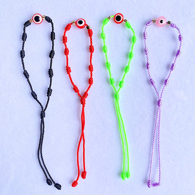 Resin  Evil Eyes Hand Knitting  Adjustable  Bracelet BC0014