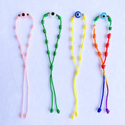 Resin  Evil Eyes Hand Knitting  Adjustable  Bracelet BC0014