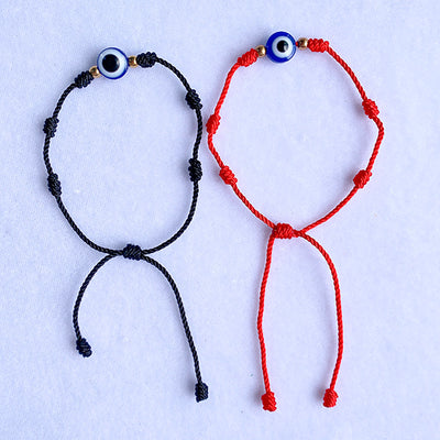 Resin  Evil Eyes Hand Knitting Bracelet BD0012