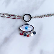 Stainless Steel Evil Eyes Shell  Bracelet BD0013