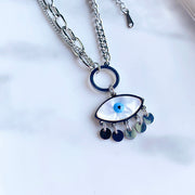 Stainless Steel Evil Eyes Shell  Bracelet BD0013