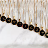 Stainless Steel 12 Constellation Pendant Necklace NA0029