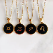 Stainless Steel 12 Constellation Pendant Necklace NA0029