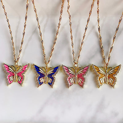 Stainless Steel Evil Eyes Enamel  Pendant Zircon Necklace NA0050