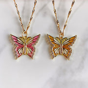 Stainless Steel Evil Eyes Enamel  Pendant Zircon Necklace NA0050