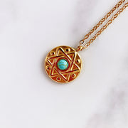 Stainless Steel Evil Eyes Pendant Necklace NB0023