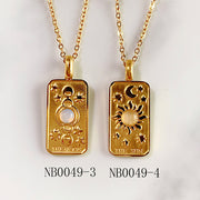 Stainless Steel Evil Eyes Pendant Necklace NB0049