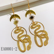 Alloy Snake Star Moon Earring EA0001