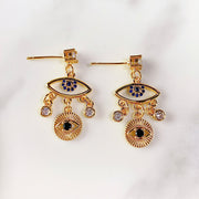 Alloy Evil Eyes  Zircon Earring EC0003