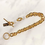 Stainless Steel Imitation Pearl Bracelet BC0021