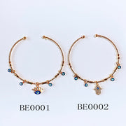 Stainless Steel Evil Eyes Zircon  Bracelet BE0001-5